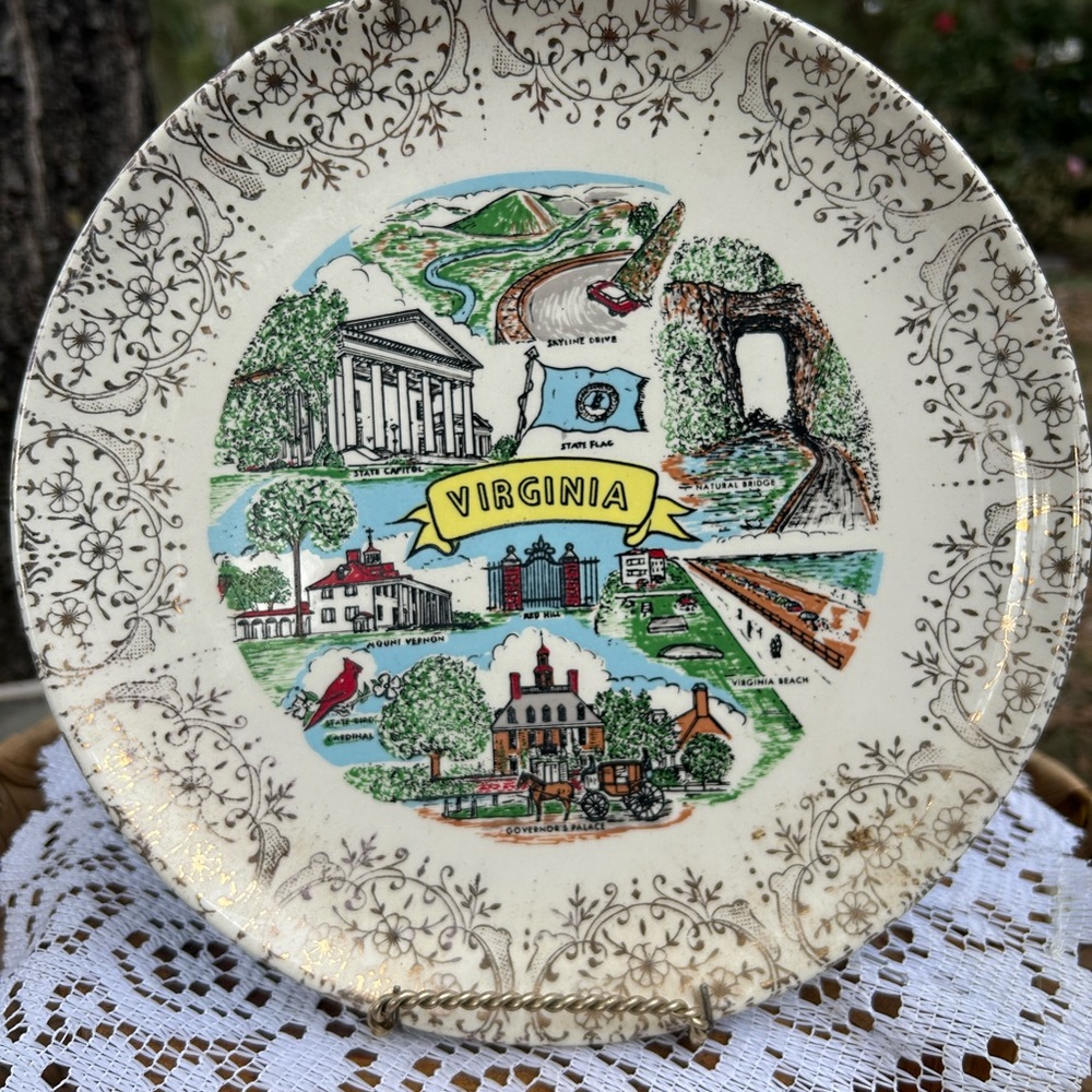 Vintage Virginia Souvenir Plate